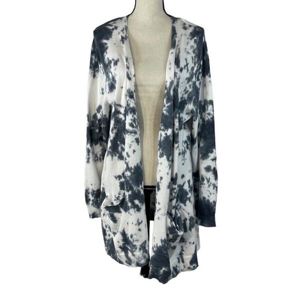 Style & Co Sweaters - Style & Co 0X-Large Long Cardigan Open Front Long Sleeve Pocket Stretch Tie-Dye